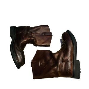 Gravel Gear Brown 10" Wellington Steel Toe Boot - Size 10.5W
